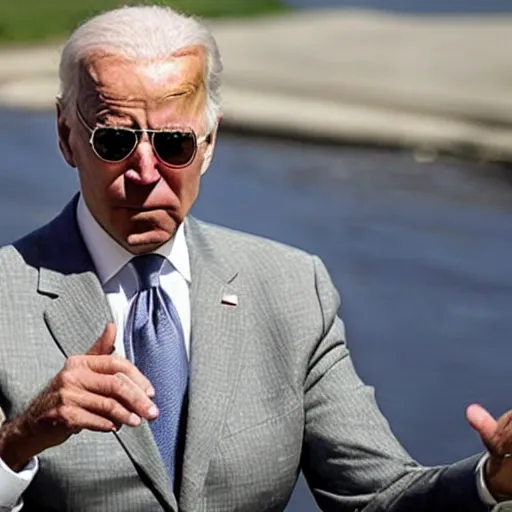 Image similar to joe biden as a pimp, reuters news photo