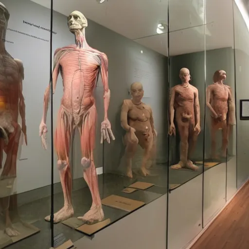 Prompt: Museum that displays real human bodies