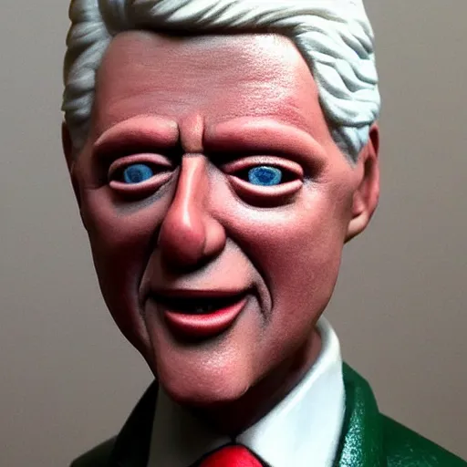 Prompt: bill clinton made out of polymer clay detailed sculpture trending on artstation