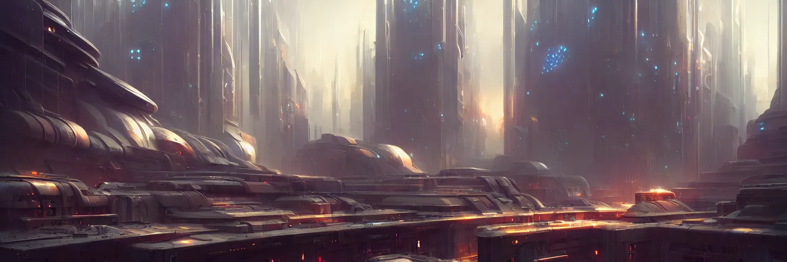 Prompt: out of focus scene of a futuristic dieselpunk cityscape, bokeh, hyper photorealistic, crispy quality, digital photography, art by pascal blanche, art by artgerm, art by greg rutkowski,