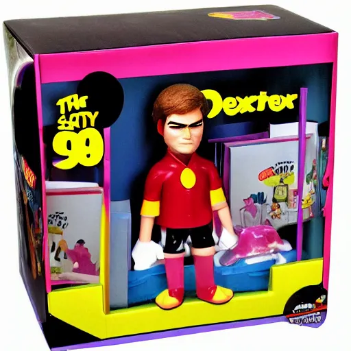 Prompt: dexter morgan 1 9 8 0 s mcdonald ’ s happy meal toys gothic