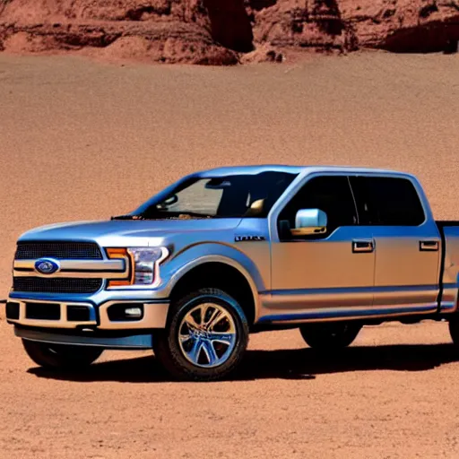 Prompt: ford f 1 5 0 truck in the desert