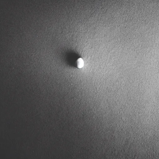Prompt: rainbow object in the middle of a mysterious black and white environment