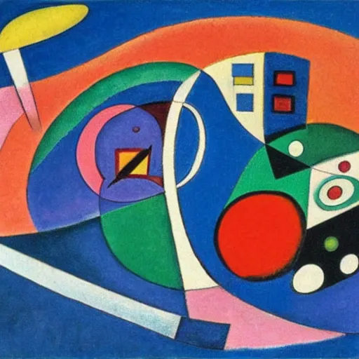 Image similar to novo nordisk logo by kandinsky, oil on canvas