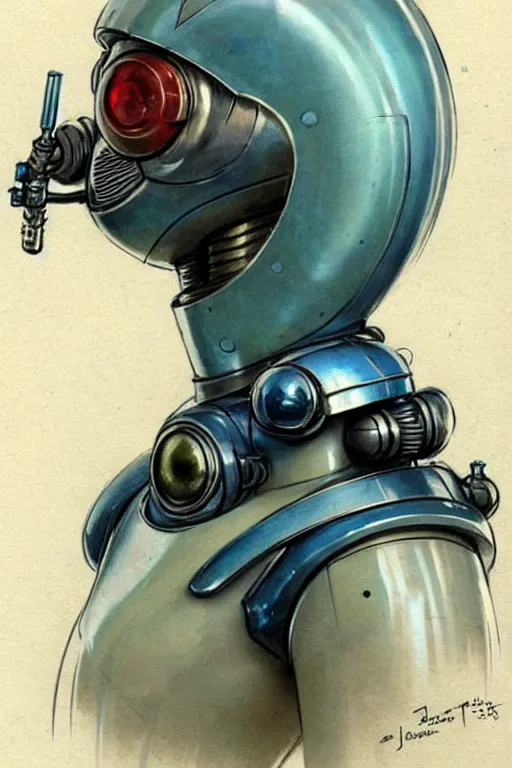 Image similar to ( ( ( ( ( 1 9 5 0 s retro future robot android fish. muted colors. ) ) ) ) ) by jean - baptiste monge!!!!!!!!!!!!!!!!!!!!!!!!!!!!!!