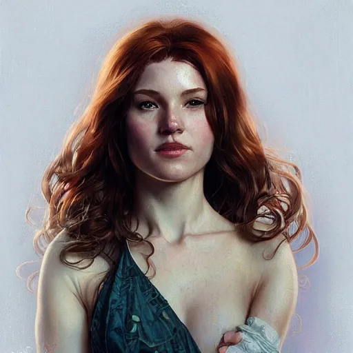 Prompt: A full portrait of Mary Jane Watson, intricate, elegant, highly detailed, digital painting, artstation, concept art, smooth, sharp focus, illustration, art by Krenz Cushart and Artem and bouguerea Demura and alphonse mucha