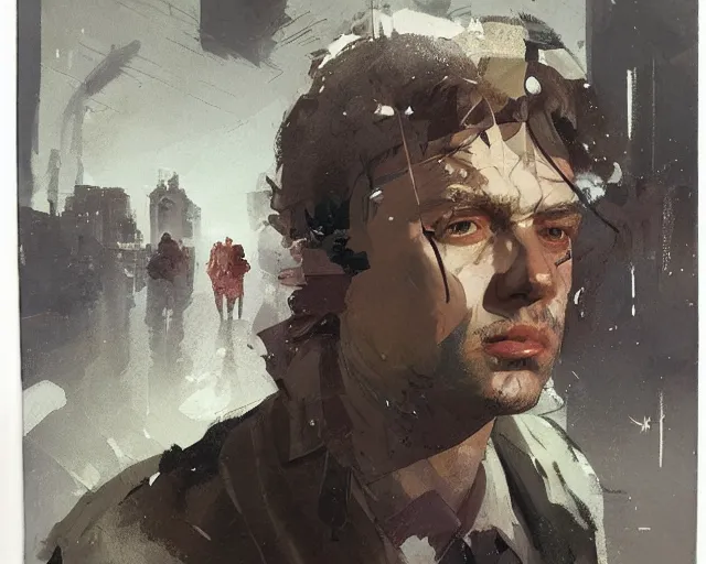 Image similar to detailed portrait Detective 1970s by ismail inceoglu dragan bibin hans thoma greg rutkowski Alexandros Pyromallis Nekro Rene Margitte illustrated