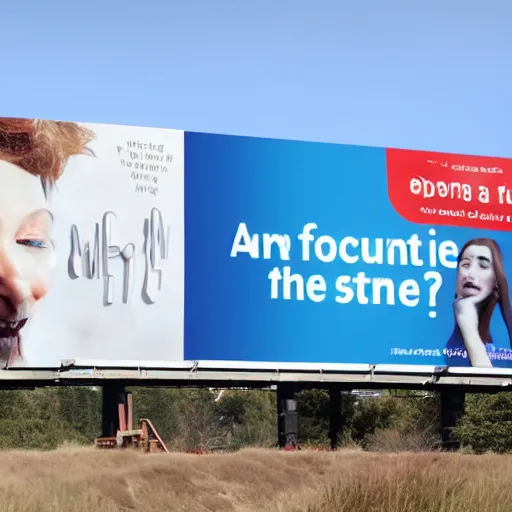 Prompt: a billboard advertising itself