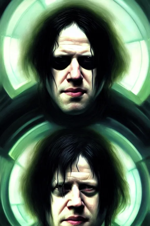 Image similar to Boris Johnson as Neo from The Matrix, portrait, highly detailed, digital painting, artstation, concept art, smooth, sharp focus, illustration, cinematic lighting, art by artgerm and greg rutkowski and alphonse mucha