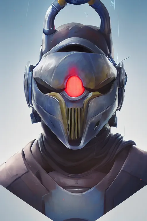 Image similar to epic mask helmet robot ninja portrait stylized as fornite style game design fanart by concept artist gervasio canda, behance hd by jesper ejsing, by rhads, makoto shinkai and lois van baarle, ilya kuvshinov, rossdraws global illumination radiating a glowing aura global illumination ray tracing hdr render in unreal engine 5