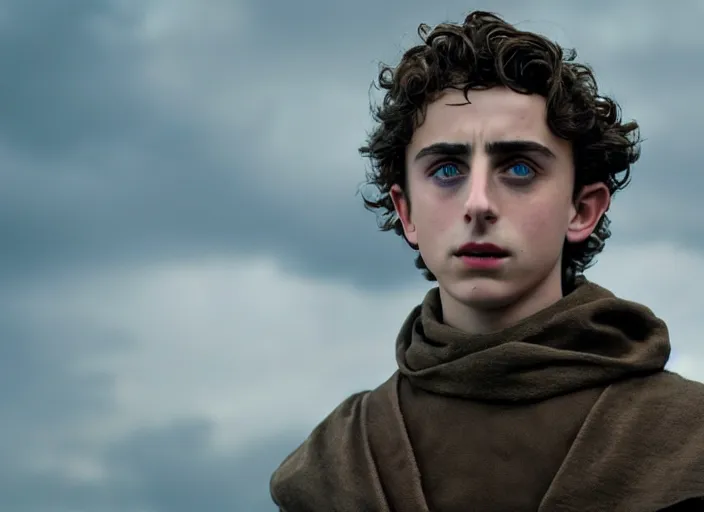 Image similar to timothee chalamet plays anakin skywalker in the live action remake of star wars revenge of the sith, 3 5 mm photography, highly detailed, cinematic lighting, standing pose, 4 k