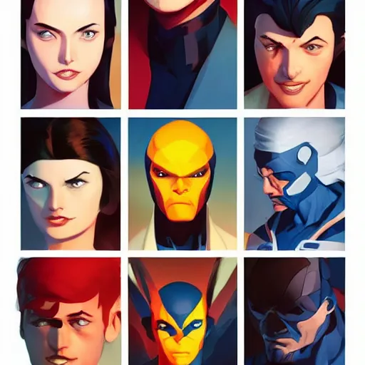 Image similar to face icon stylized minimalist x - men, loftis, cory behance hd by jesper ejsing, by rhads, makoto shinkai and lois van baarle, ilya kuvshinov, rossdraws global illumination