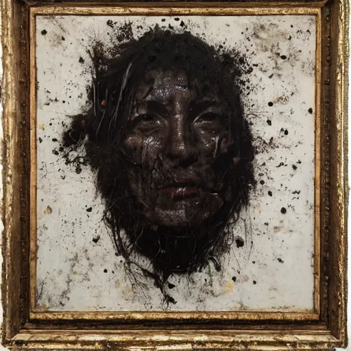 Image similar to monogamy destroying the entire world, by nicola samori, oil on canvas