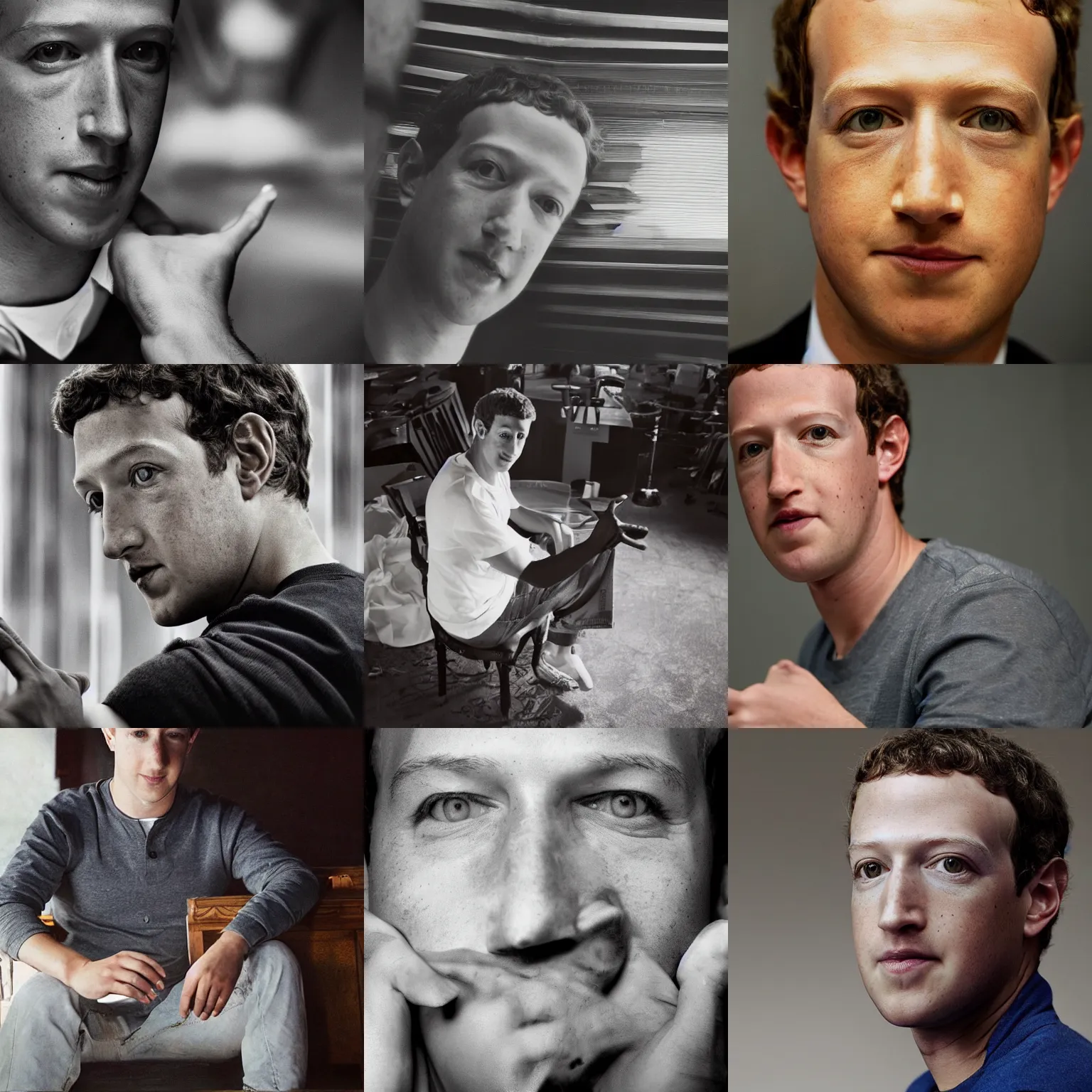 Prompt: Mark Zuckerberg, high detail, photography by Annie Leibovitz