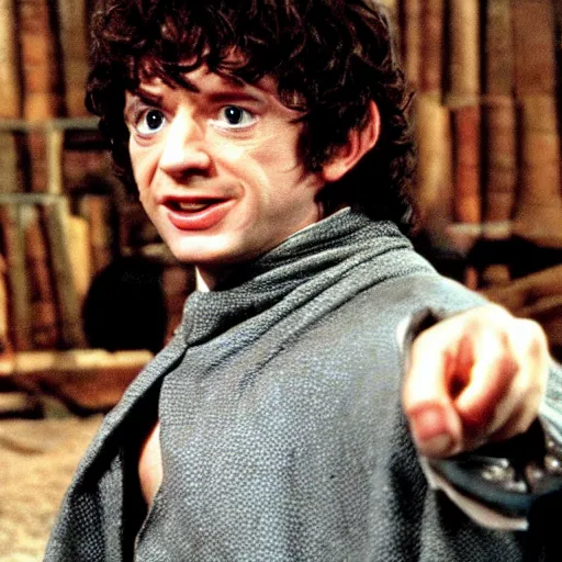 Image similar to austin powers as frodo in lord of the rings