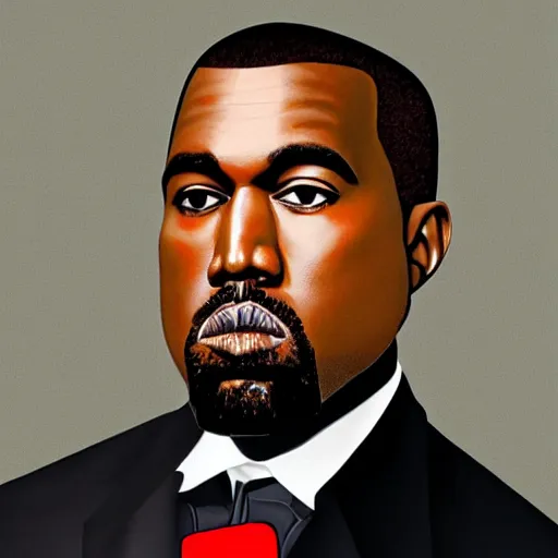 Prompt: presidential portrait of the 45th united states president kanye west