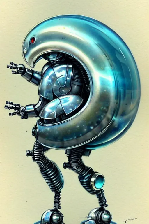 Image similar to ( ( ( ( ( 1 9 5 0 s retro future robot android aluminum jelly fish. muted colors. ) ) ) ) ) by jean - baptiste monge!!!!!!!!!!!!!!!!!!!!!!!!!!!!!!