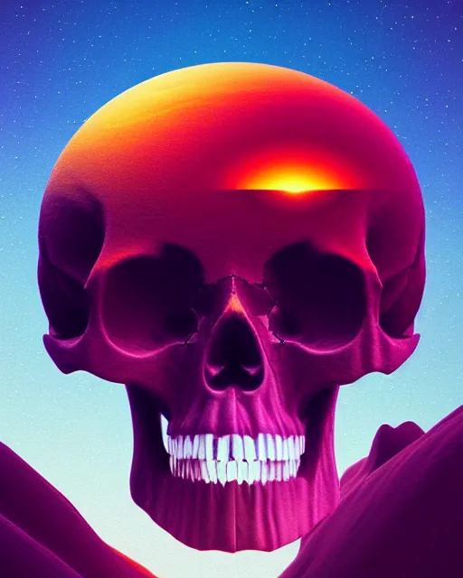 Image similar to epic composition of a dessert skull landscape by stuart lippincott and petergic, 8 k trending on behance