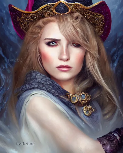 Prompt: a beautiful female witch, 8 k, hyperrealistic, hyperdetailed, fantasy portrait by laura sava