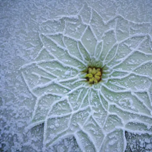 Prompt: frost pattern like a flower
