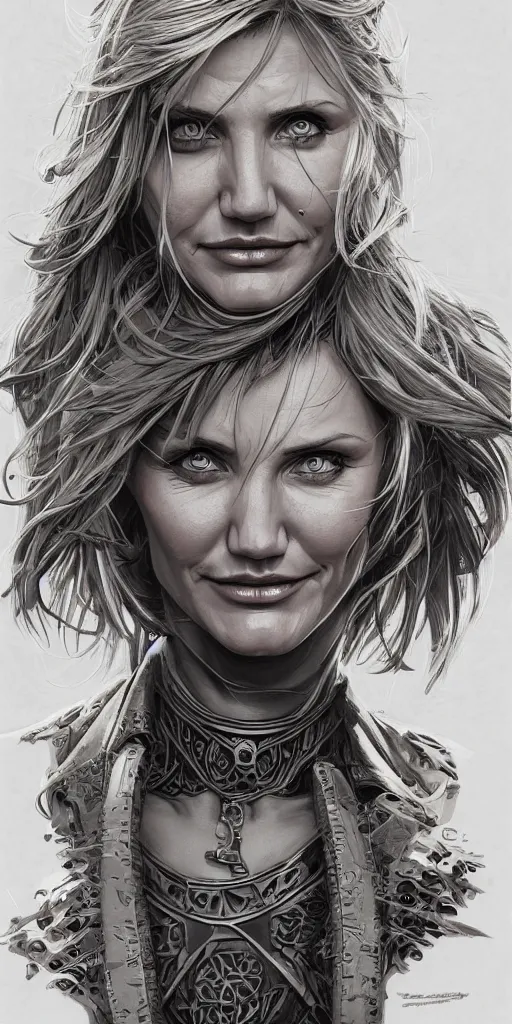 Image similar to Cameron Diaz as a ruggedly handsome hero, intricate, elegant, highly detailed, centered, digital painting, artstation, concept art, smooth, sharp focus, illustration, art by artgerm and donato giancola and Joseph Christian Leyendecker, WLOP