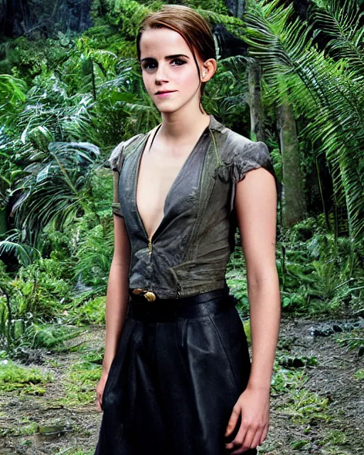 Prompt: Emma Watson in The Jungle of Lightning