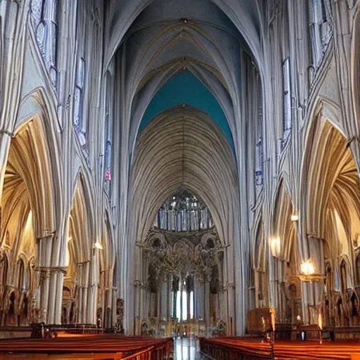 Image similar to inspiring cathedral at the end of the universe