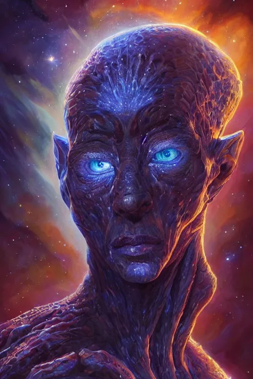 Prompt: beautiful oil painting with high detail of a wise Space ent((((((suprised)))))) made of stars and plasma, hybrid from dungeons and dragons and art direction by James Cameron ;by artgerm; wayne reynolds art station; cinematic quality character render; low angle; ultra high quality model; production quality cinema model