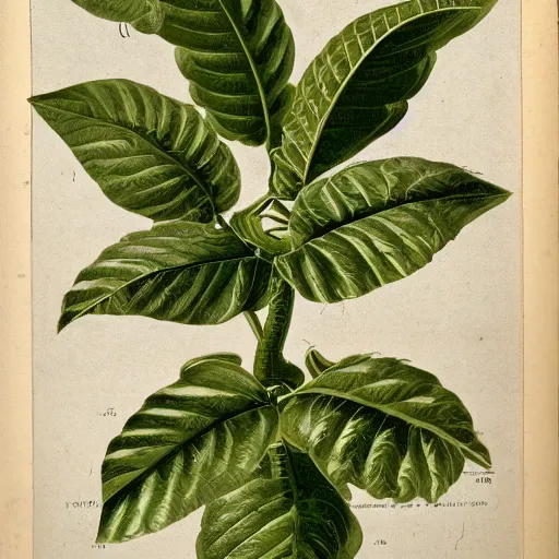 Prompt: 1 9 th century botanical illustration of tropical fruit