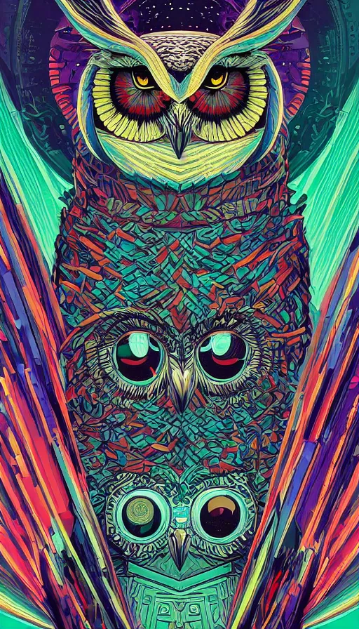 Image similar to the owl god, futurism, da vinci, Dan Mumford, Josan Gonzalez