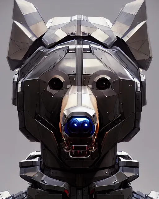 Prompt: mecha male bear portrait, handsome, cyborg, intricate mechanical body, robot eyes, hyper realistic 3 d render by ilya kuvshinov, peter mohrbacher, greg rutkowski, ryohei hase, dramatic lighting, intricate, highly detailed, sharp focus, luminous, unreal engine, blender, artstation, masterpiece, ray tracing