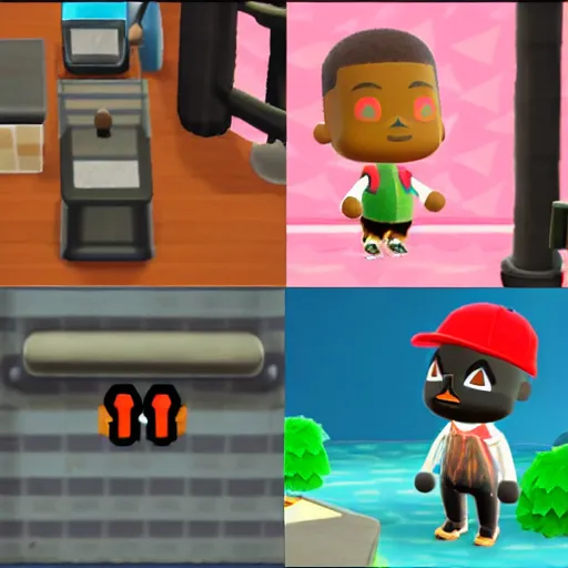 Prompt: kevin hart in animal crossing