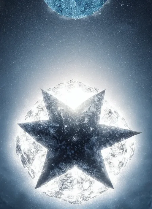 Prompt: big icy star that's the opposite of the sun, au naturel, hyper detailed, digital art, trending in artstation, cinematic lighting, studio quality, smooth render, unreal engine 5 rendered, octane rendered