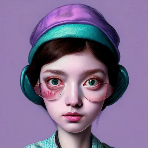 Prompt: a portrait of an intelligent young women, pastel colors highly detailed, ultra realistic digital painting, artstation, concept art, pop, smooth, sharp focus, illustration, art by mark ryden 3 d 8 k ultra detailed