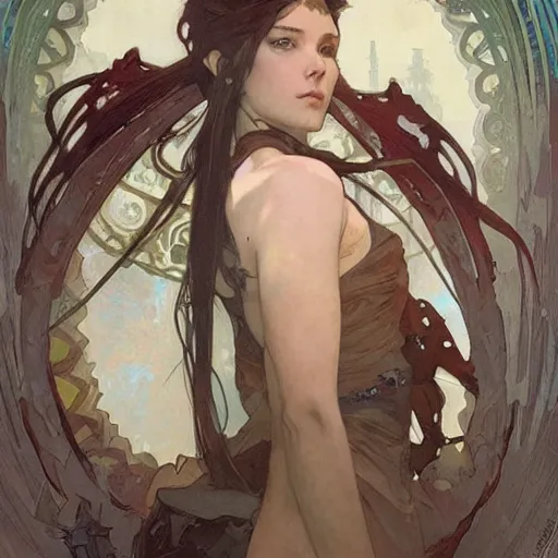 Prompt: Krenz Cushart, Greg Rutkowski, Alphonse Mucha