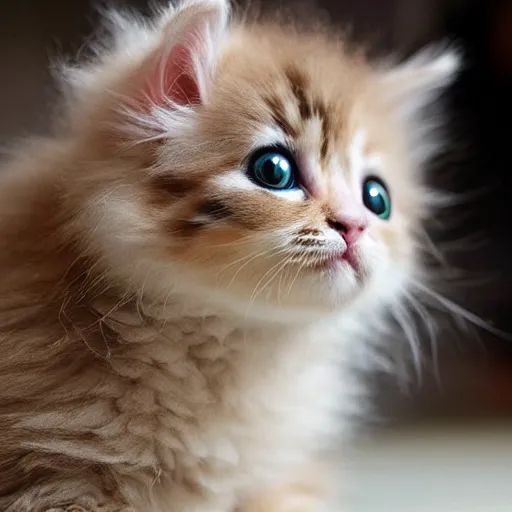 Prompt: fluffy cute kitten