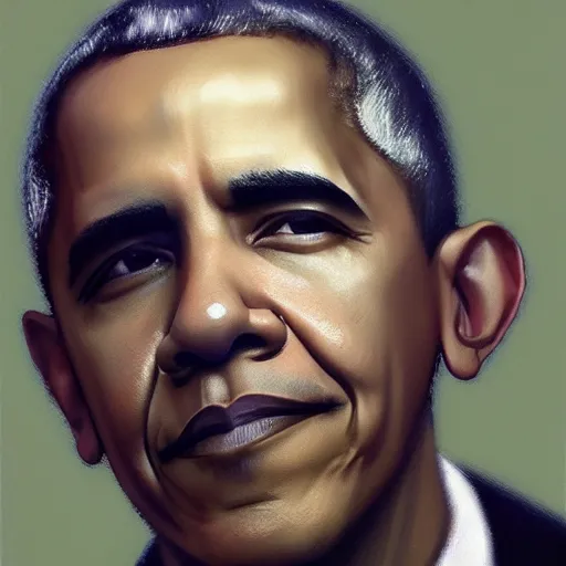 Image similar to barack obama by ruan jia, portrait