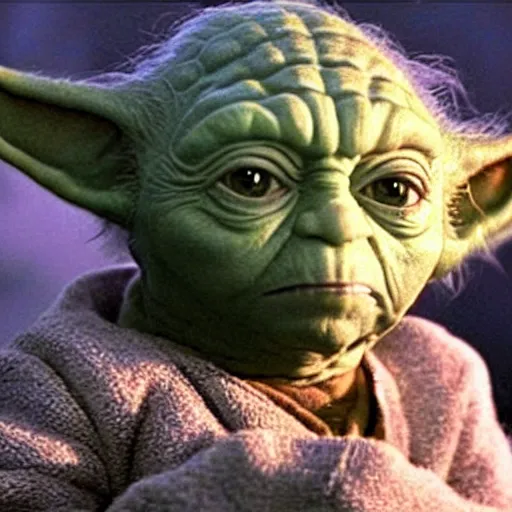 Prompt: a film still of donald trump a as yoda realistic, detailed