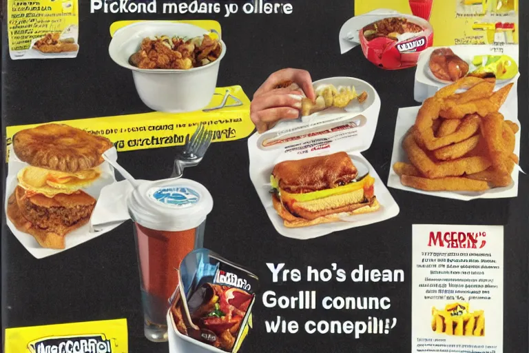 Image similar to mcdonald's cellphone meal, y 2 k cybercore, advertisement photo