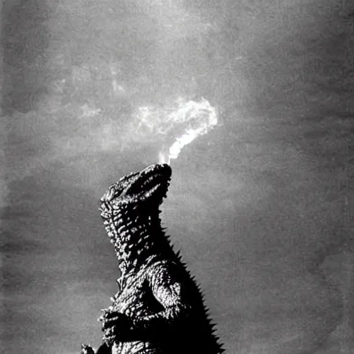 Prompt: godzilla wearing shades and smoking a blunt of marijuana