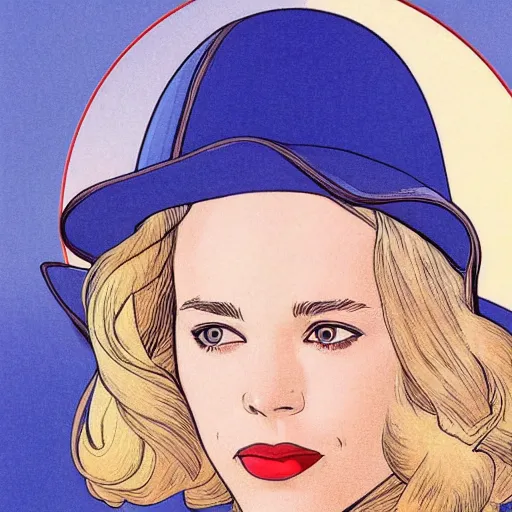 Image similar to rachel mcadams retro minimalist portrait by jean giraud, moebius starwatcher comic, 8 k