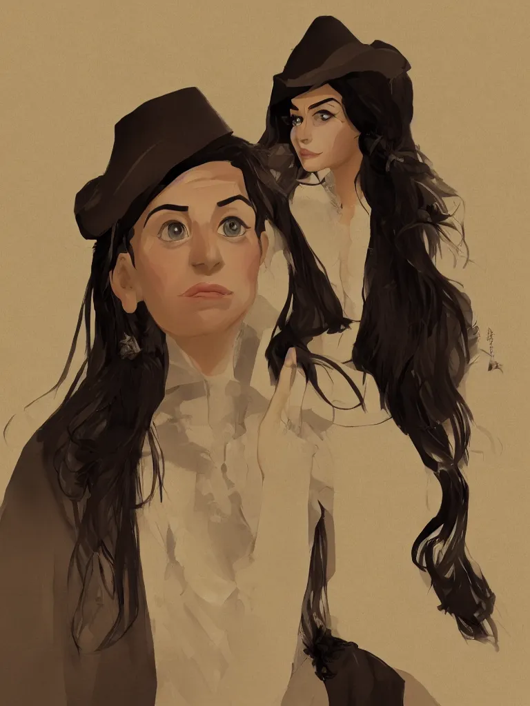 Image similar to hasidic woman by disney concept artists, blunt borders, rule of thirds