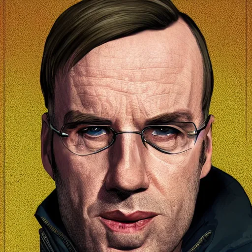 Image similar to Howard Hamlin from Better Call Saul as a GTA character portrait, Grand Theft Auto, GTA cover art