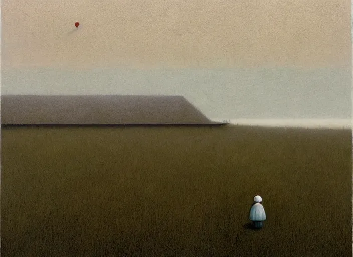 Image similar to surreal scenery, painting by quint buchholz and ray caesar, muted colors, gray, dull, boring, low energy, pale blue faces, very detailed, very coherent