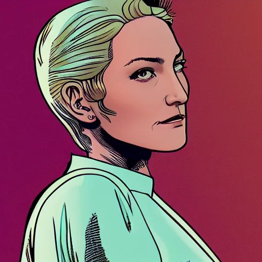 Prompt: kate hudson retro minimalist portrait by jean giraud, moebius starwatcher comic, 8 k