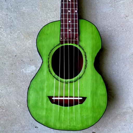 Prompt: avocado ukulele