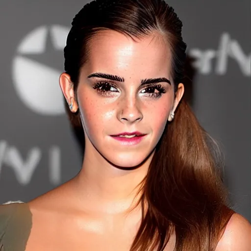 Image similar to Emma Watson and Kim Kardashian combined into one person