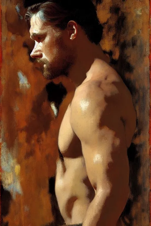 Image similar to attractive male, game of thrones, painting by gaston bussiere, craig mullins, j. c. leyendecker, edgar degas