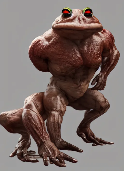 Image similar to muscle toad, concept art,artstation,8k,ultra hd detaling