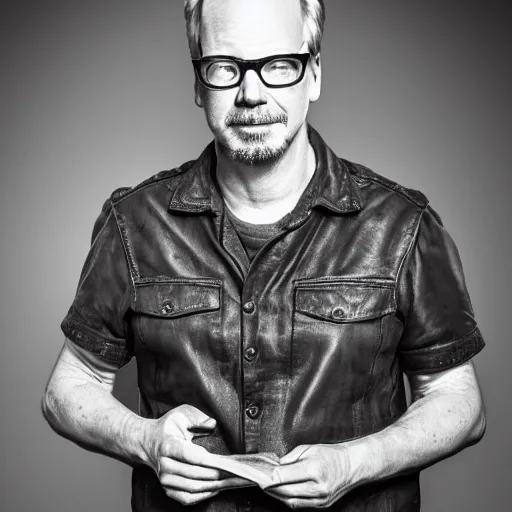 Image similar to adam savage portrait roman emporor